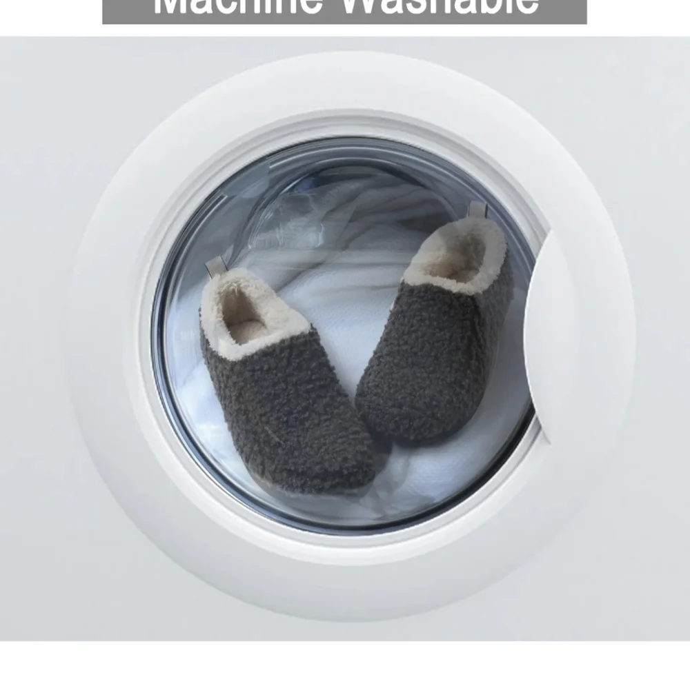 NEW Grey White slippers house shoes indoor outdoor comfortable machine wash - Picture 6 of 6